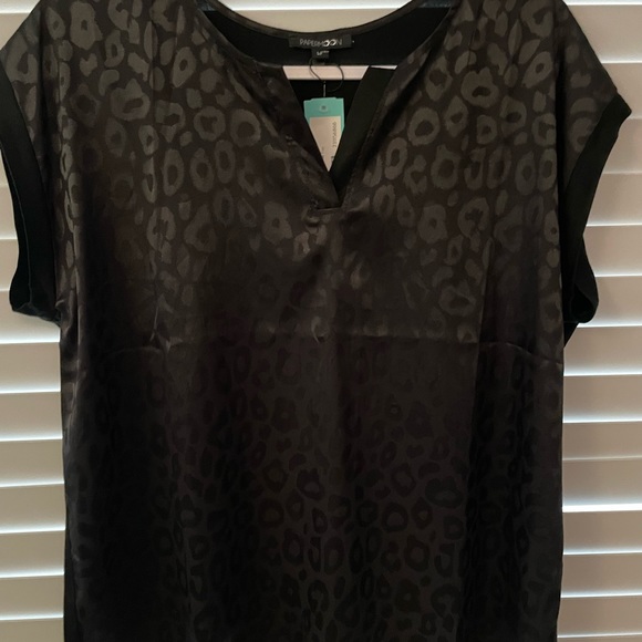 NWT (L) Papermoon Reece Top Black Leopard Print - Picture 5 of 9